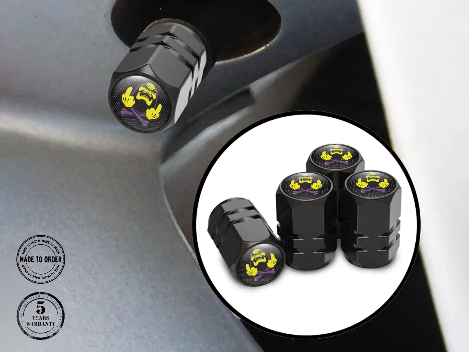 Valve Caps for Bikes Metallic Finish